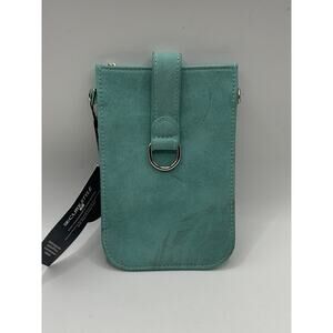 K.CARROLL ACCESSORIES Women's Teal Faux Leather Small Card Bag SZ OS